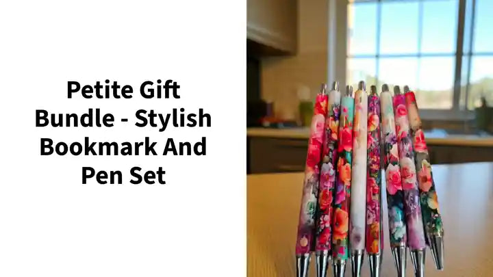 Petite Gift Bundle - Stylish Bookmark and Pen Set 